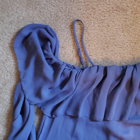 Parker blue one shoulder blouse - Picture 7 of 8